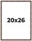 20x26 Thin Bamboo Picture Frame with UV-Resistant Acrylic & Acid Free Backing, Available in 2 Finishes - Gold and Brown
